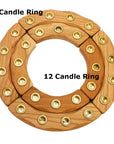 Birthday Ring - Cherry Wood (12 Holes w/ Candles)