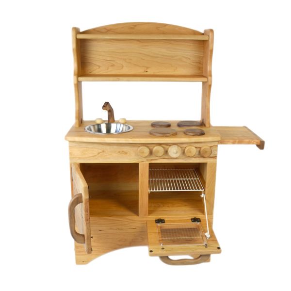 Classic Wooden Play Kitchen, Cherry