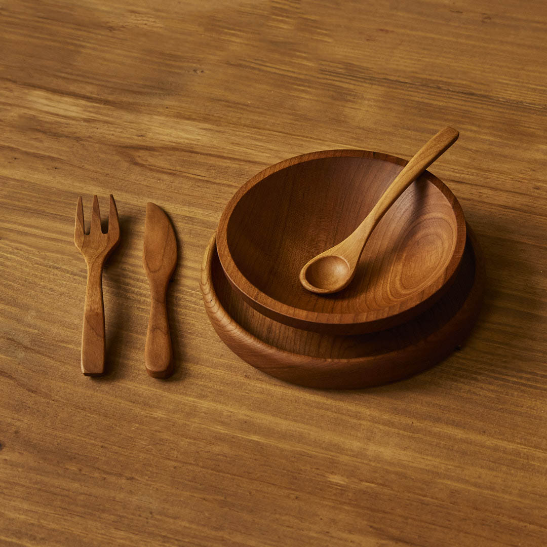 Child Sized Wooden Place Setting