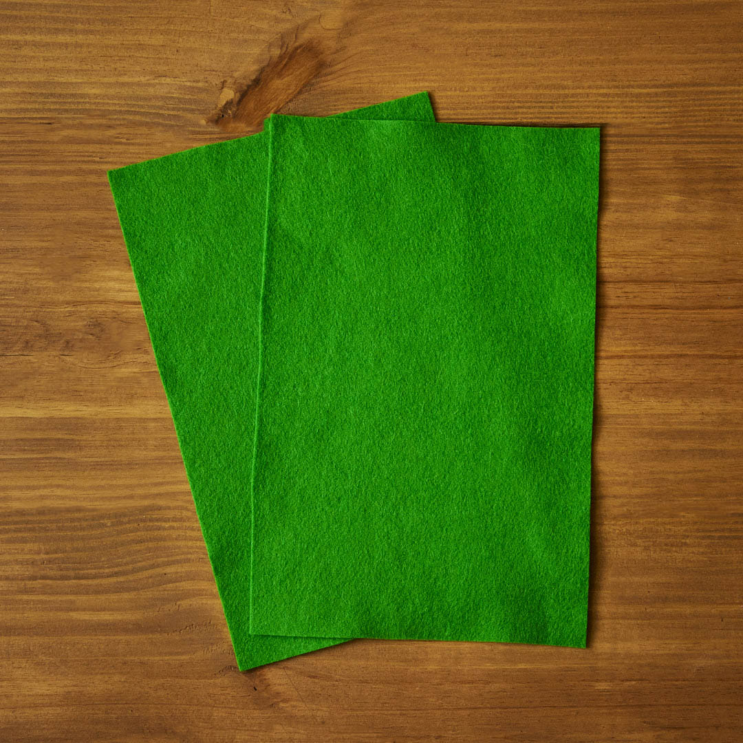 Spring Green Wool Felt Sheets (Set of 2)