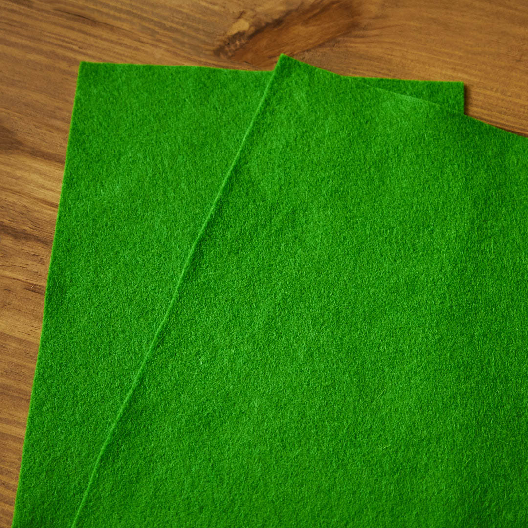 Spring Green Wool Felt Sheets (Set of 2)