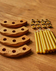 Birthday Ring - Cherry Wood (16 Holes w/ Candles)