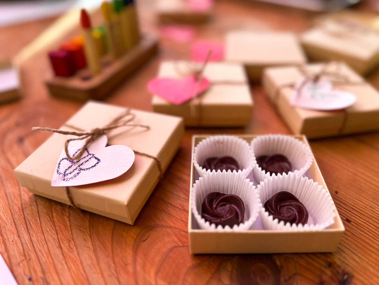 Chocolate Boxes (Set of 4) & Candy Cups