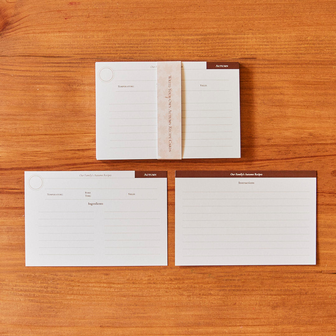 Blank Recipe Cards