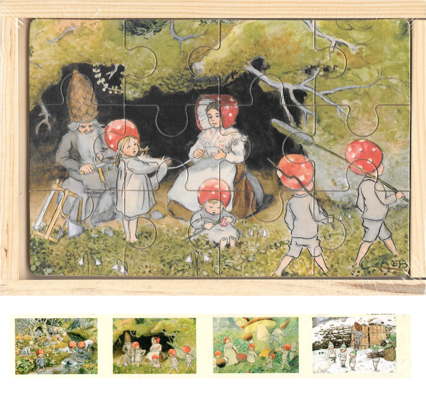 Elsa Beskow 4 Puzzle Boxed Set "Children of the Forest"