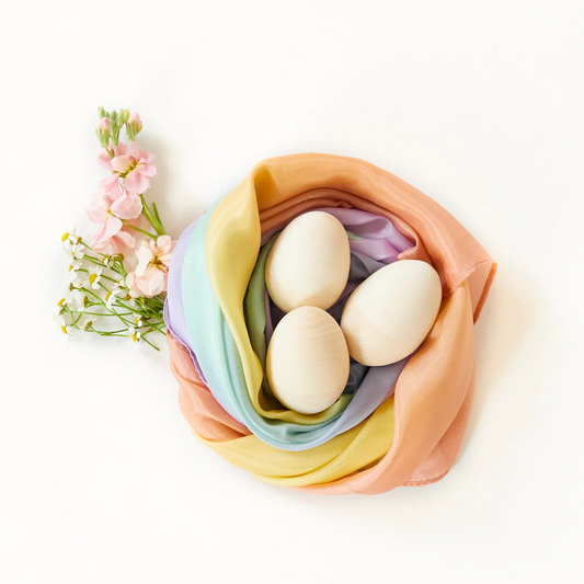 Hollow Wooden Eggs (Set of 3)