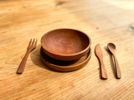 Child Sized Wooden Place Setting