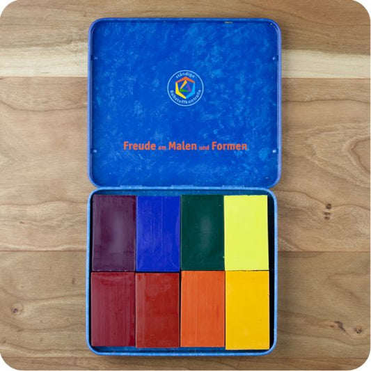Beeswax Crayons - 8 Blocks - Waldorf Mix