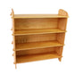 42" Tall Cherry Wood Solid Back Bookshelf