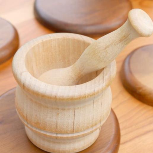 Wood Mortar & Pestle