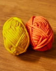 100% Wool Yarn - Set of 2 - Yellow & Orange