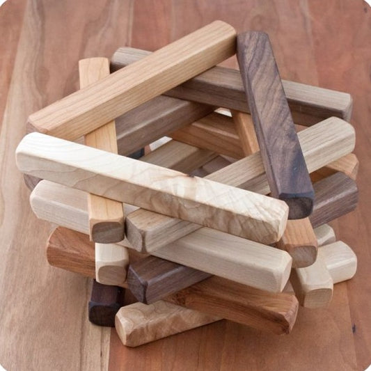 Wooden Building Sticks 6" (Set of 18)