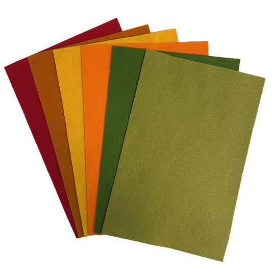 Autumn Wool Felt Sheets (Set of 6)